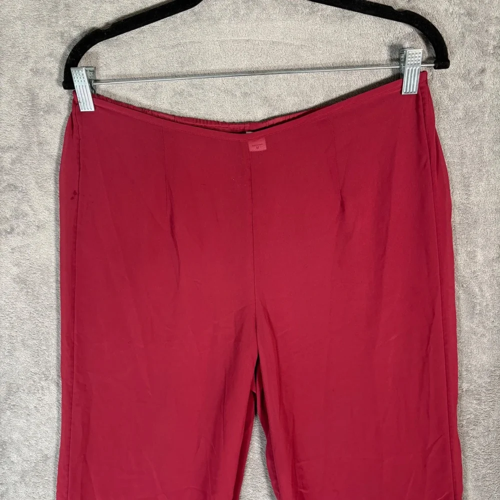 Vintage Victoria's Secret Burgundy Red Babydoll Cami Pajama Set Lace‎ Trim M Y2K